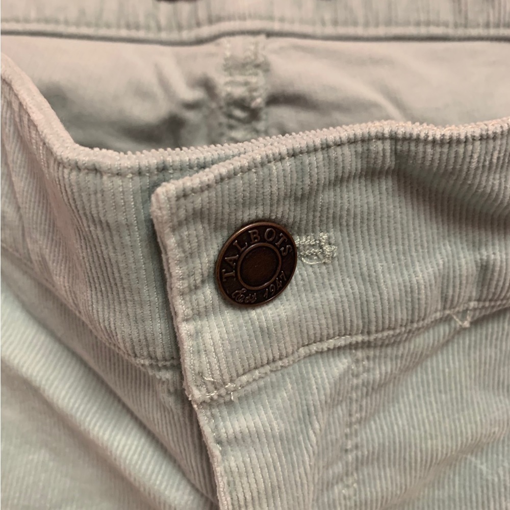 Talbots New without tag light blue corduroy boyfriend relaxed pants 10 petite